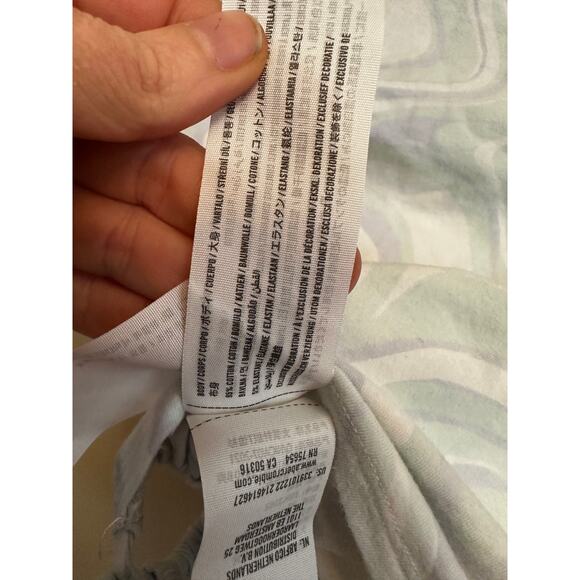 Hollister Pastel Swirl Ruched Baby Tee XS - Picture 3 of 7